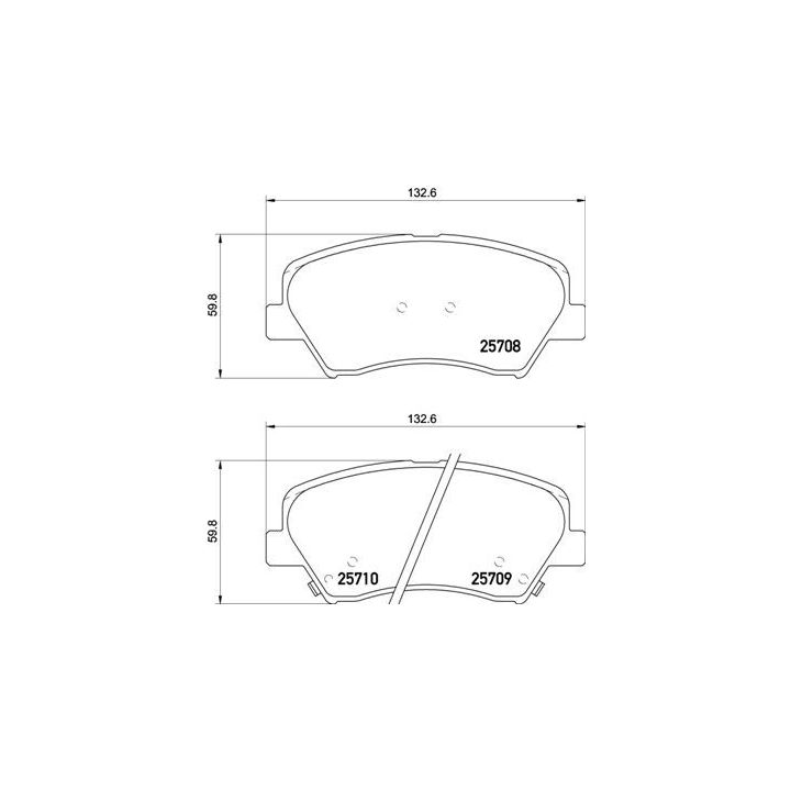 Stabdžių trinkelių rinkinys, diskinis stabdys BREMBO P 30 073