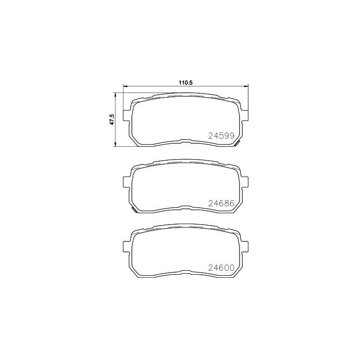Stabdžių trinkelių rinkinys, diskinis stabdys BREMBO P 30 080