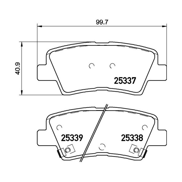 Stabdžių trinkelių rinkinys, diskinis stabdys BREMBO P 30 094