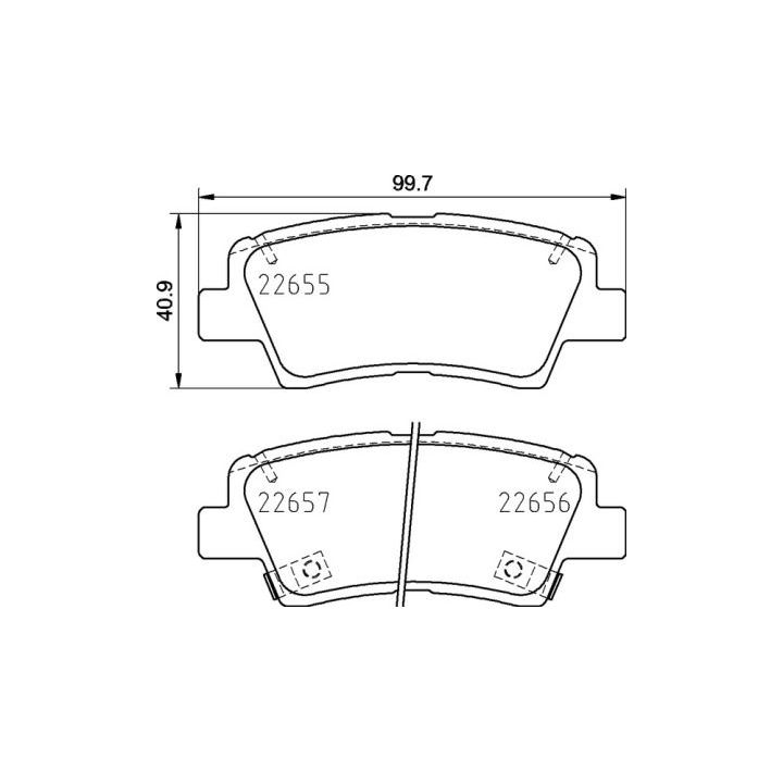 Stabdžių trinkelių rinkinys, diskinis stabdys BREMBO P 30 103