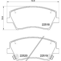 Stabdžių trinkelių rinkinys, diskinis stabdys BREMBO P 30 107