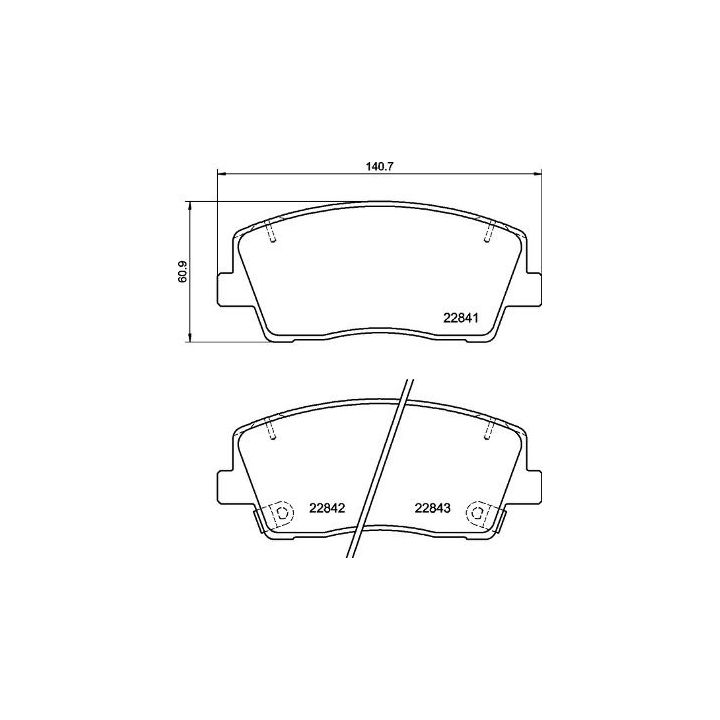 Stabdžių trinkelių rinkinys, diskinis stabdys BREMBO P 30 108