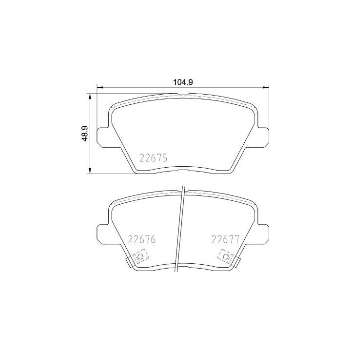 Stabdžių trinkelių rinkinys, diskinis stabdys BREMBO P 30 109