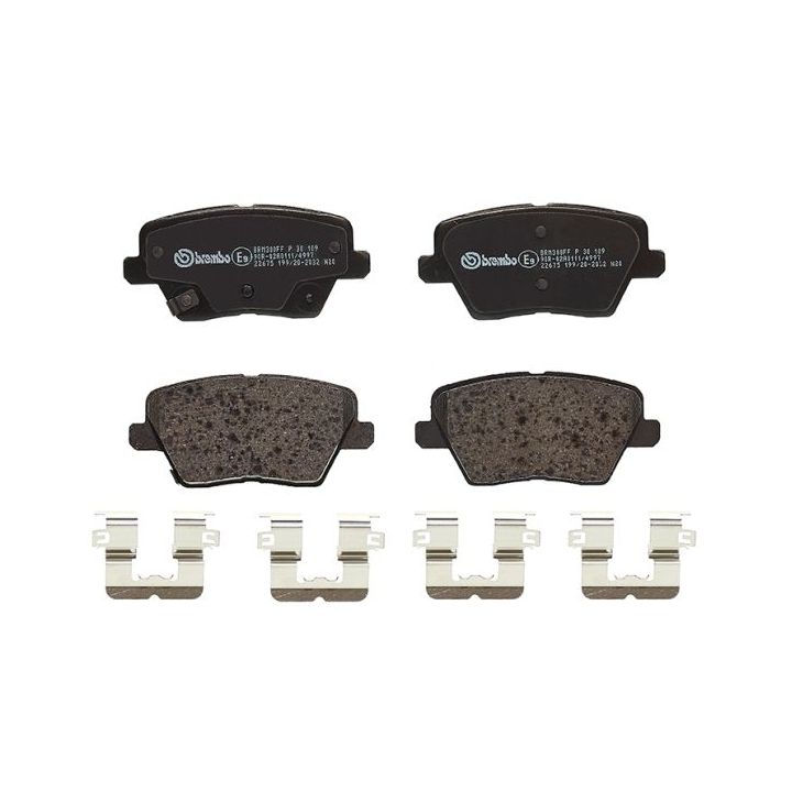 Stabdžių trinkelių rinkinys, diskinis stabdys BREMBO P 30 109