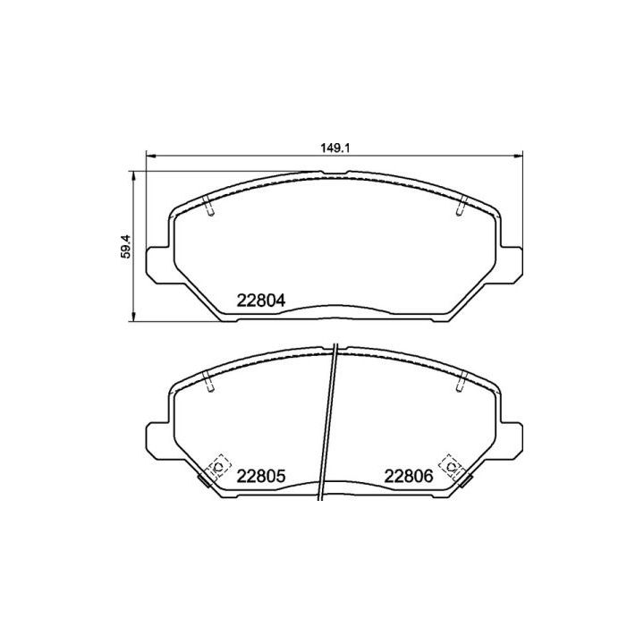 Stabdžių trinkelių rinkinys, diskinis stabdys BREMBO P 30 110