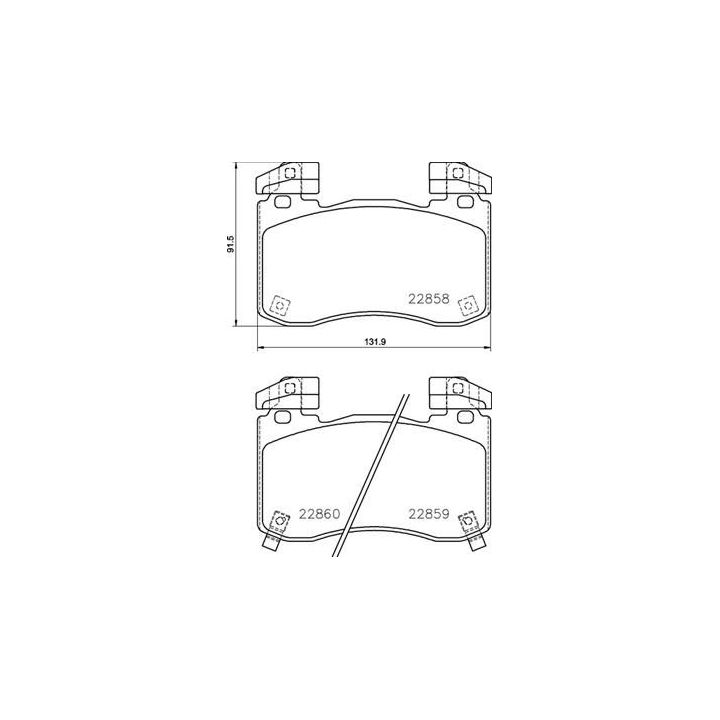 Stabdžių trinkelių rinkinys, diskinis stabdys BREMBO P 30 113