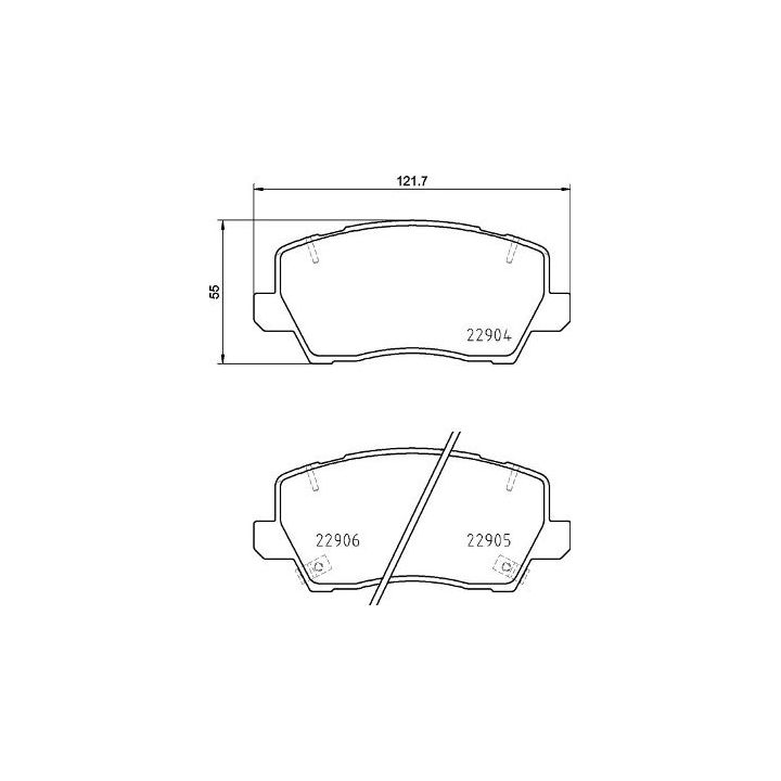 Stabdžių trinkelių rinkinys, diskinis stabdys BREMBO P 30 114