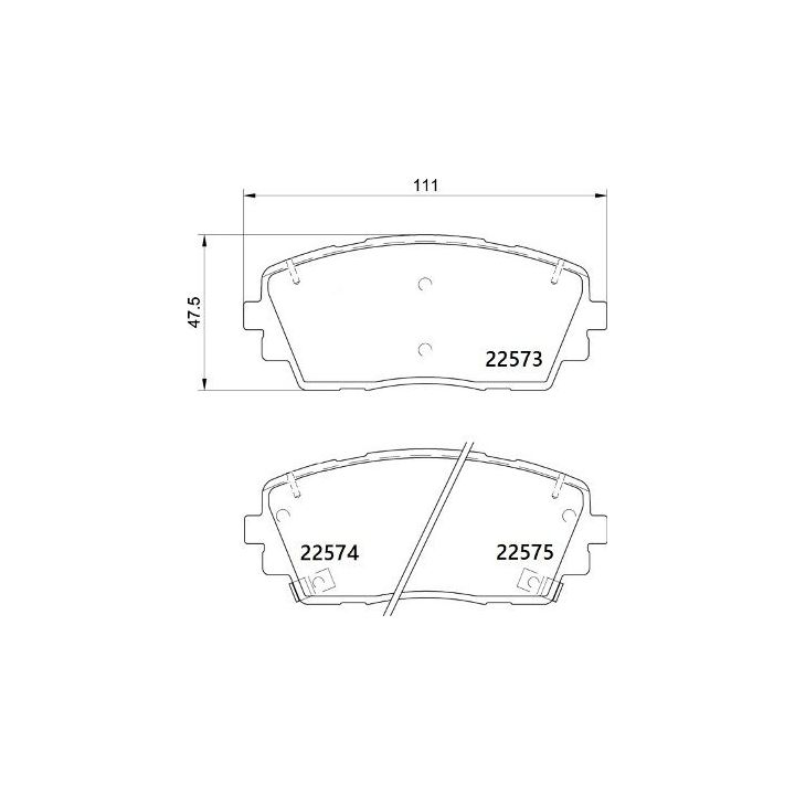 Stabdžių trinkelių rinkinys, diskinis stabdys BREMBO P 30 115