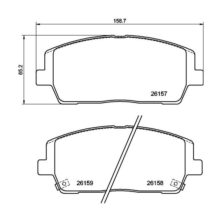 Stabdžių trinkelių rinkinys, diskinis stabdys BREMBO P 30 116