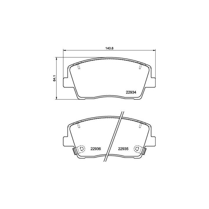 Stabdžių trinkelių rinkinys, diskinis stabdys BREMBO P 30 119
