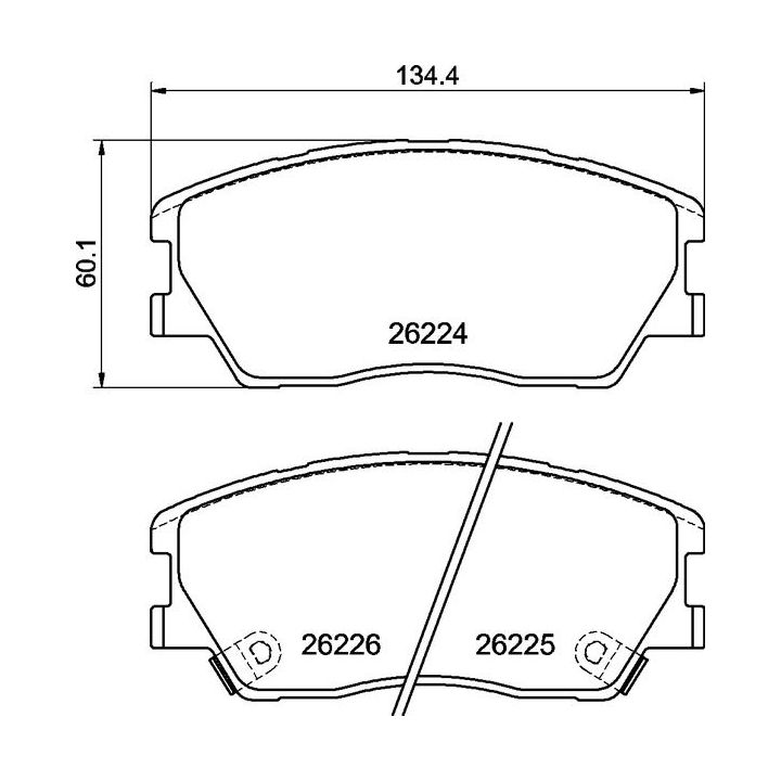 Stabdžių trinkelių rinkinys, diskinis stabdys BREMBO P 30 121E