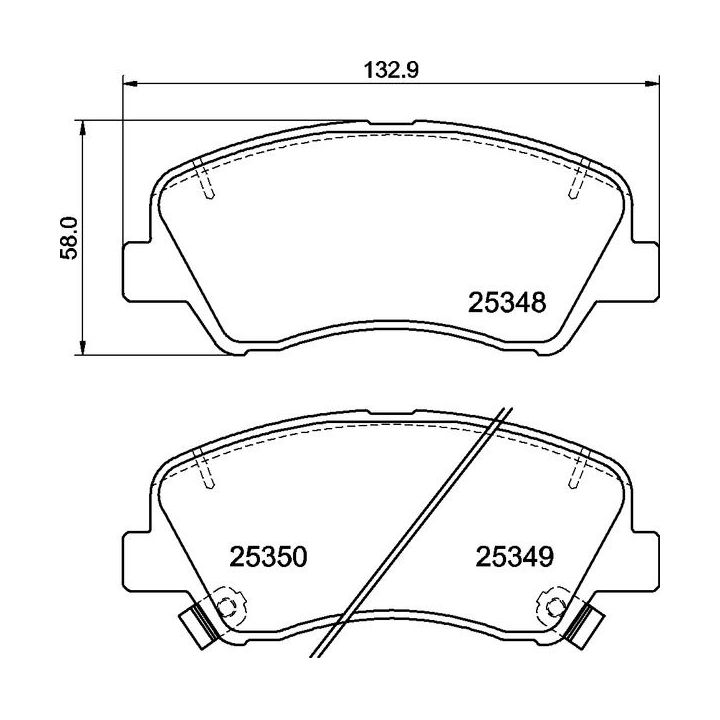 Stabdžių trinkelių rinkinys, diskinis stabdys BREMBO P 30 122