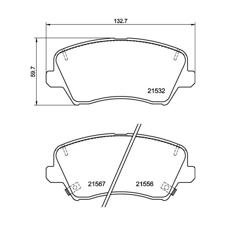 Stabdžių trinkelių rinkinys, diskinis stabdys BREMBO P 30 123