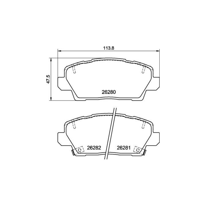 Stabdžių trinkelių rinkinys, diskinis stabdys BREMBO P 30 125