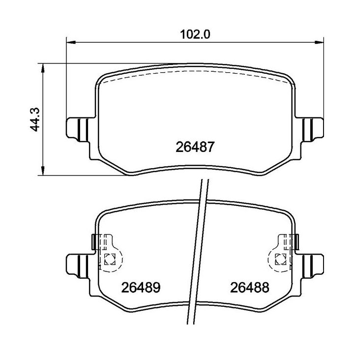 Stabdžių trinkelių rinkinys, diskinis stabdys BREMBO P 30 139