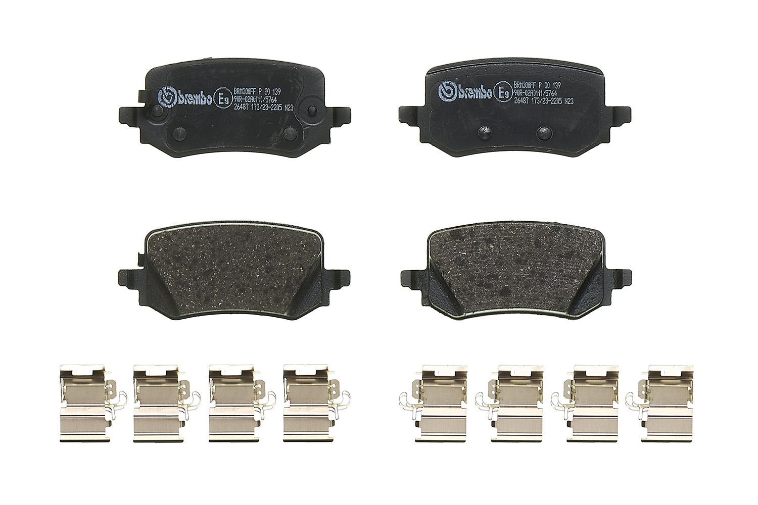 Stabdžių trinkelių rinkinys, diskinis stabdys BREMBO P 30 139