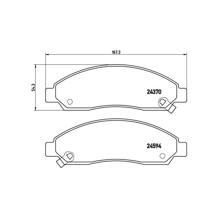 Stabdžių trinkelių rinkinys, diskinis stabdys BREMBO P 34 005