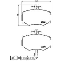 Stabdžių trinkelių rinkinys, diskinis stabdys BREMBO P 36 005