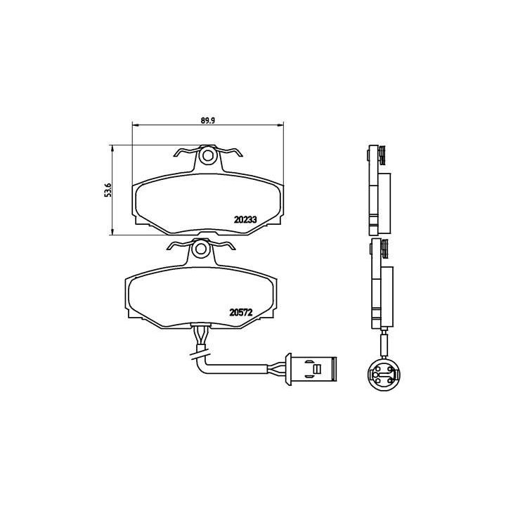 Stabdžių trinkelių rinkinys, diskinis stabdys BREMBO P 36 006