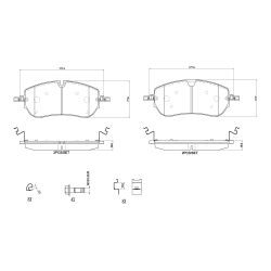Stabdžių trinkelių rinkinys, diskinis stabdys BREMBO P 36 038