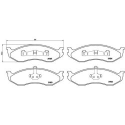 Stabdžių trinkelių rinkinys, diskinis stabdys BREMBO P 37 004