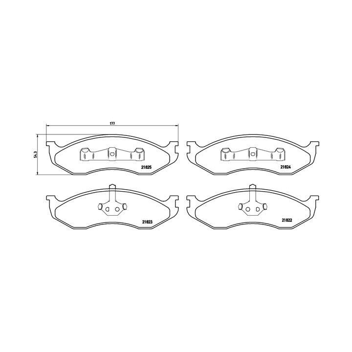 Stabdžių trinkelių rinkinys, diskinis stabdys BREMBO P 37 004