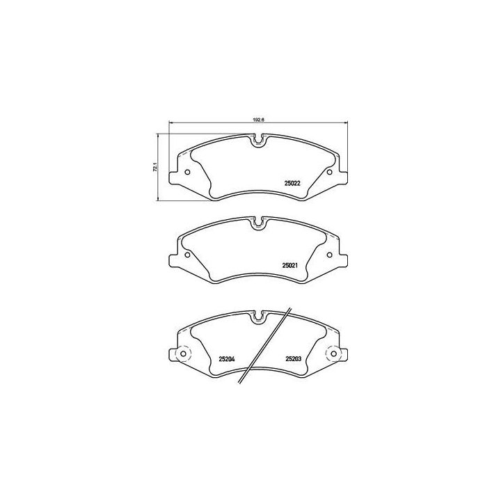 Stabdžių trinkelių rinkinys, diskinis stabdys BREMBO P 44 022