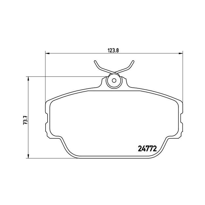 Stabdžių trinkelių rinkinys, diskinis stabdys BREMBO P 46 001