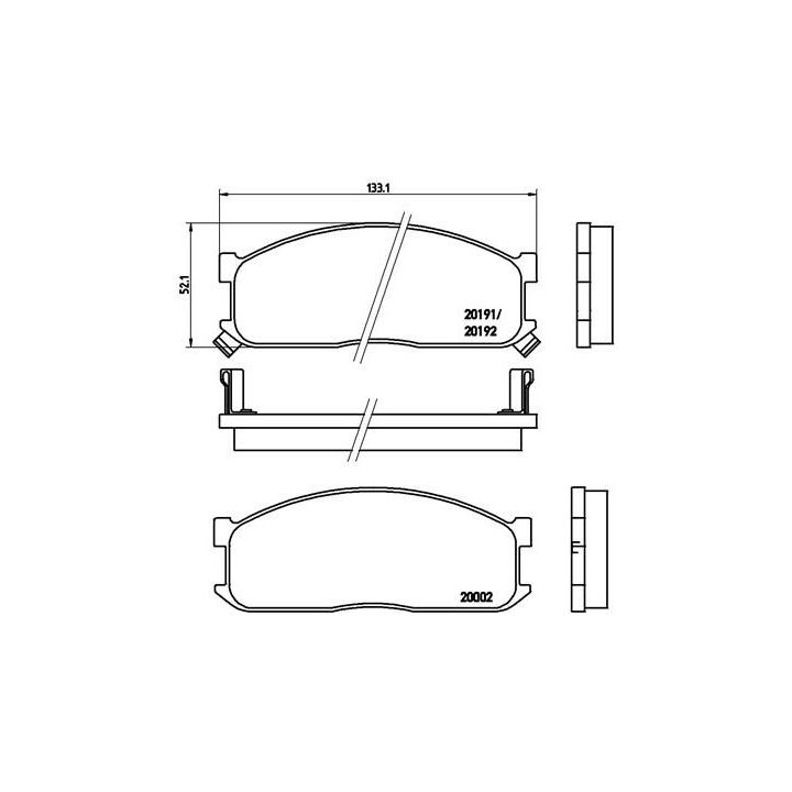 Stabdžių trinkelių rinkinys, diskinis stabdys BREMBO P 49 010
