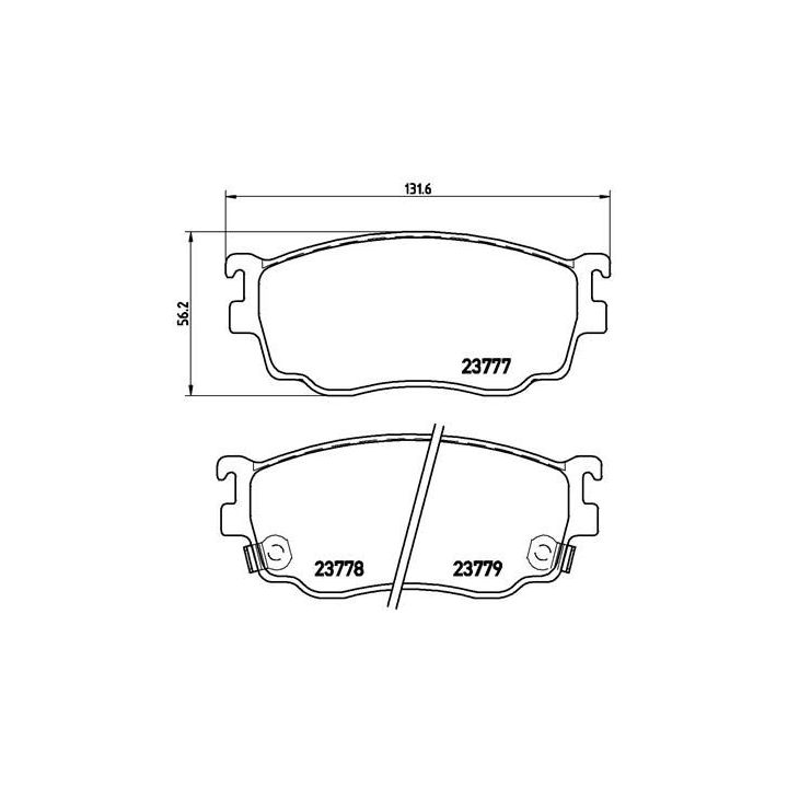 Stabdžių trinkelių rinkinys, diskinis stabdys BREMBO P 49 026