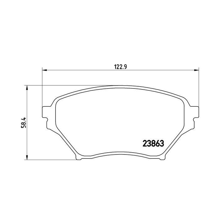 Stabdžių trinkelių rinkinys, diskinis stabdys BREMBO P 49 029