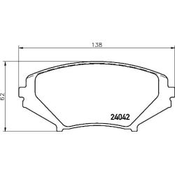 Stabdžių trinkelių rinkinys, diskinis stabdys BREMBO P 49 034