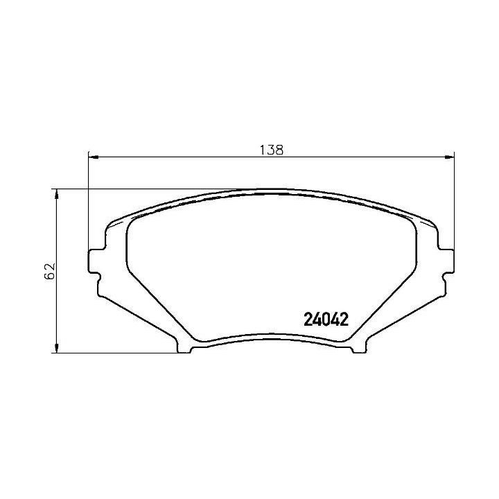 Stabdžių trinkelių rinkinys, diskinis stabdys BREMBO P 49 034