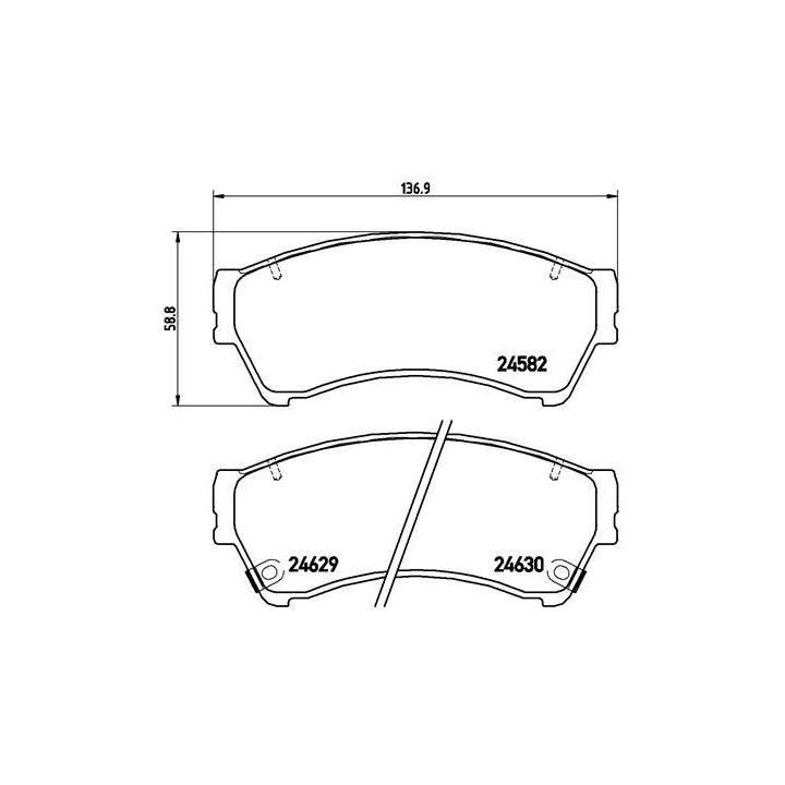 Stabdžių trinkelių rinkinys, diskinis stabdys BREMBO P 49 039