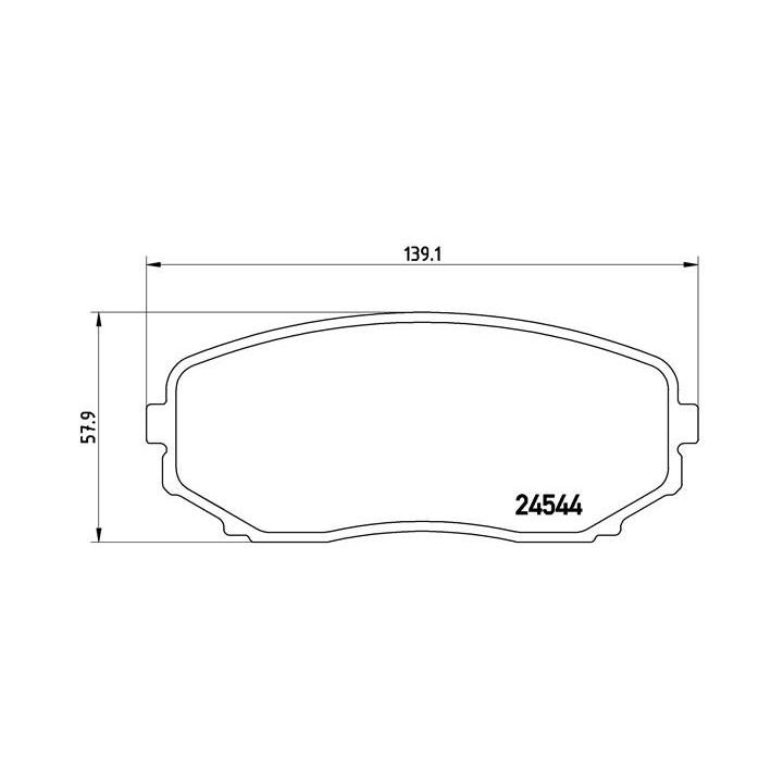 Stabdžių trinkelių rinkinys, diskinis stabdys BREMBO P 49 040