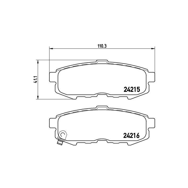 Stabdžių trinkelių rinkinys, diskinis stabdys BREMBO P 49 042