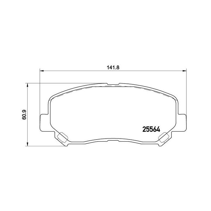Stabdžių trinkelių rinkinys, diskinis stabdys BREMBO P 49 045