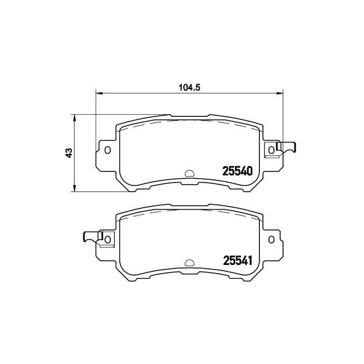 Stabdžių trinkelių rinkinys, diskinis stabdys BREMBO P 49 047