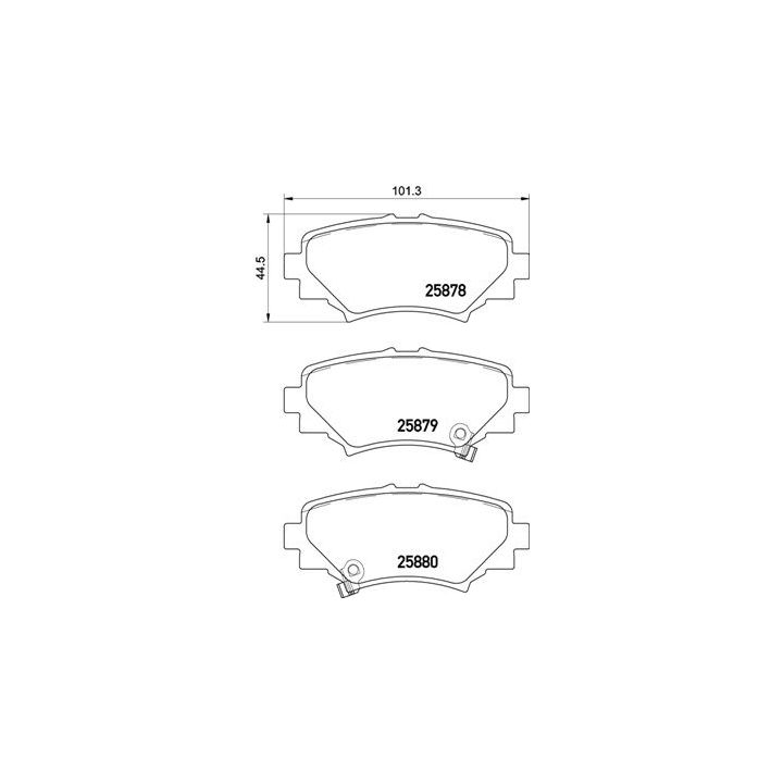 Stabdžių trinkelių rinkinys, diskinis stabdys BREMBO P 49 049