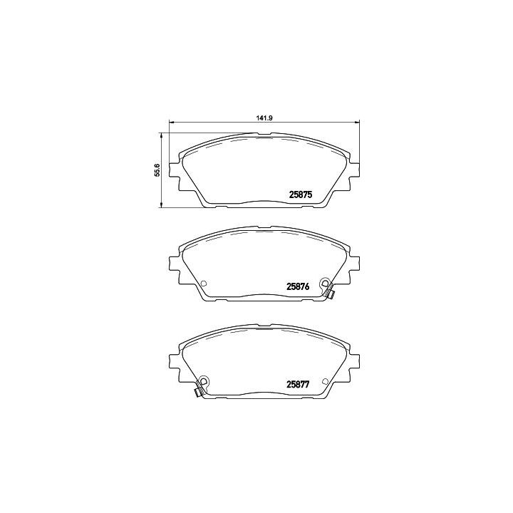 Stabdžių trinkelių rinkinys, diskinis stabdys BREMBO P 49 050