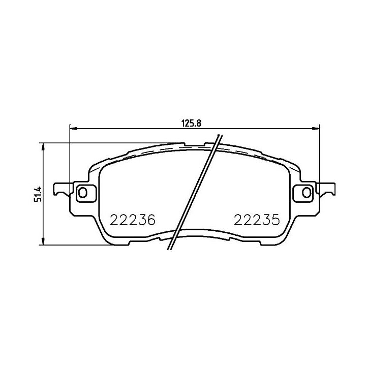Stabdžių trinkelių rinkinys, diskinis stabdys BREMBO P 49 055