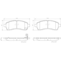 Stabdžių trinkelių rinkinys, diskinis stabdys BREMBO P 49 057
