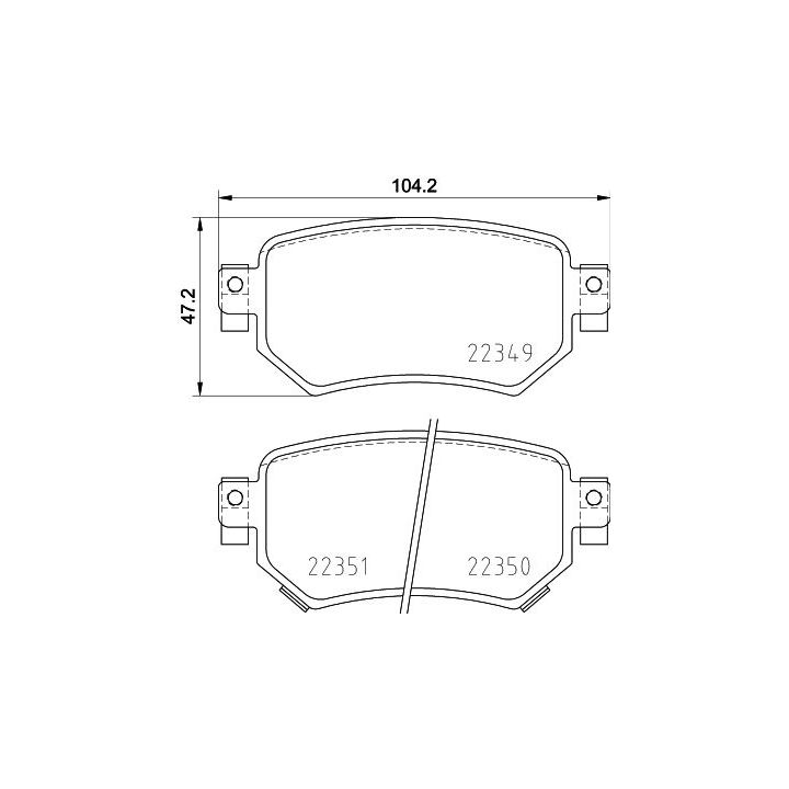 Stabdžių trinkelių rinkinys, diskinis stabdys BREMBO P 49 059