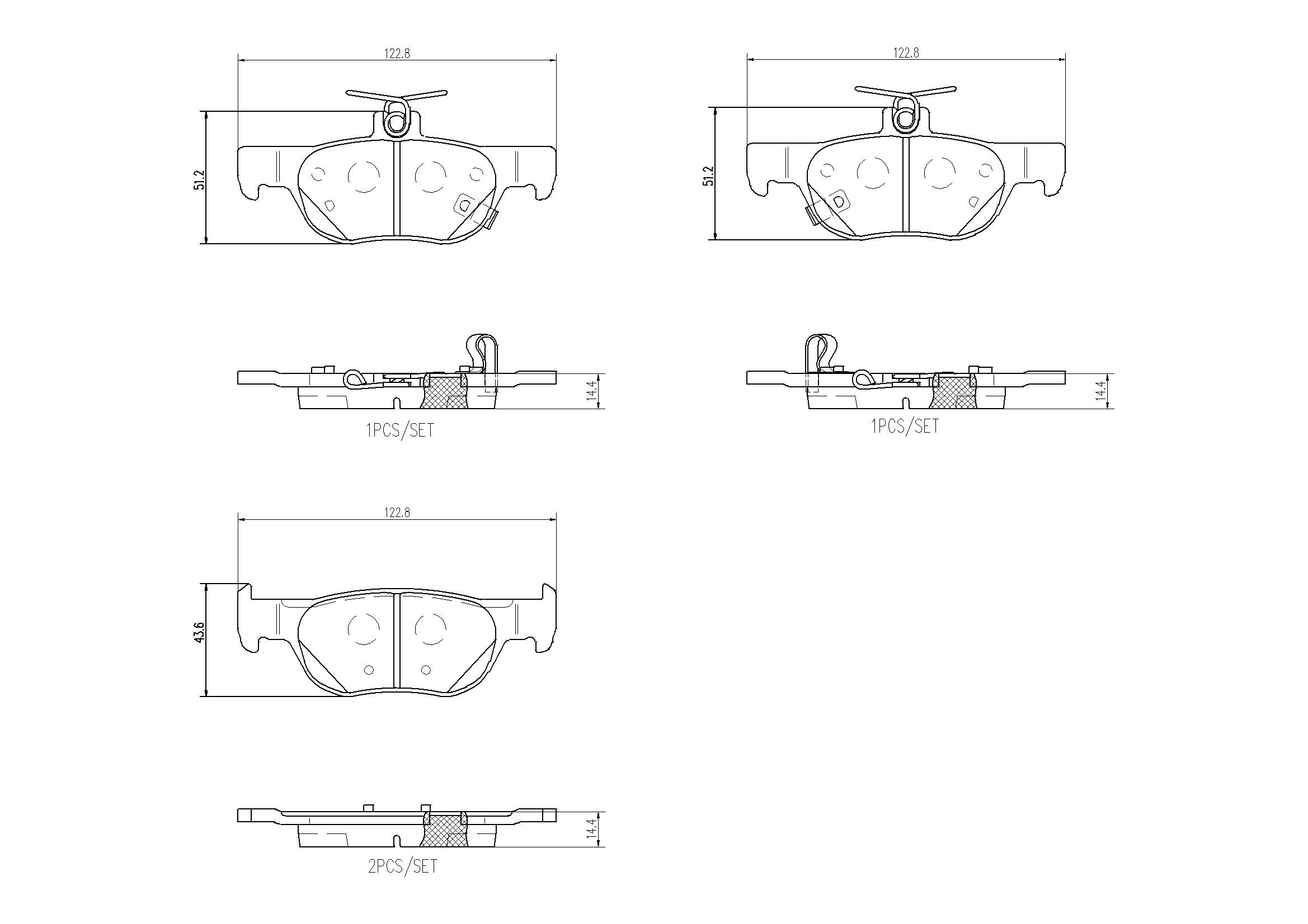 Stabdžių trinkelių rinkinys, diskinis stabdys BREMBO P 49 064