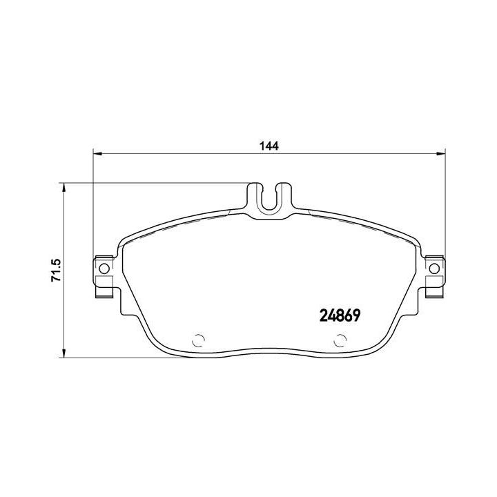 Stabdžių trinkelių rinkinys, diskinis stabdys BREMBO P 50 093X