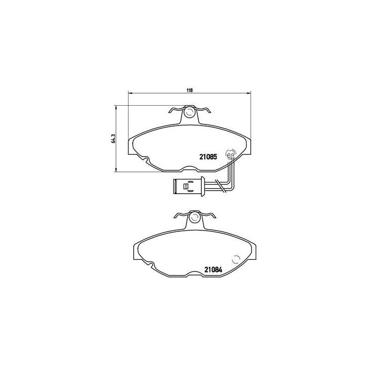Stabdžių trinkelių rinkinys, diskinis stabdys BREMBO P 52 011