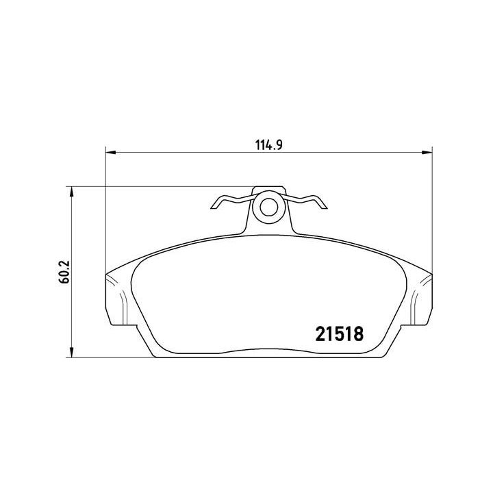 Stabdžių trinkelių rinkinys, diskinis stabdys BREMBO P 52 015