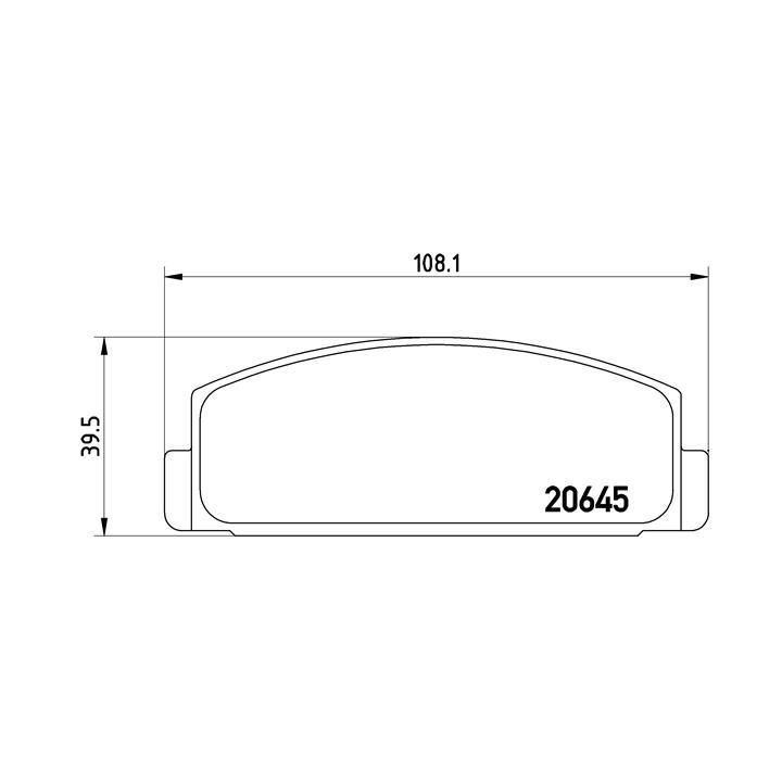 Stabdžių trinkelių rinkinys, diskinis stabdys BREMBO P 54 003