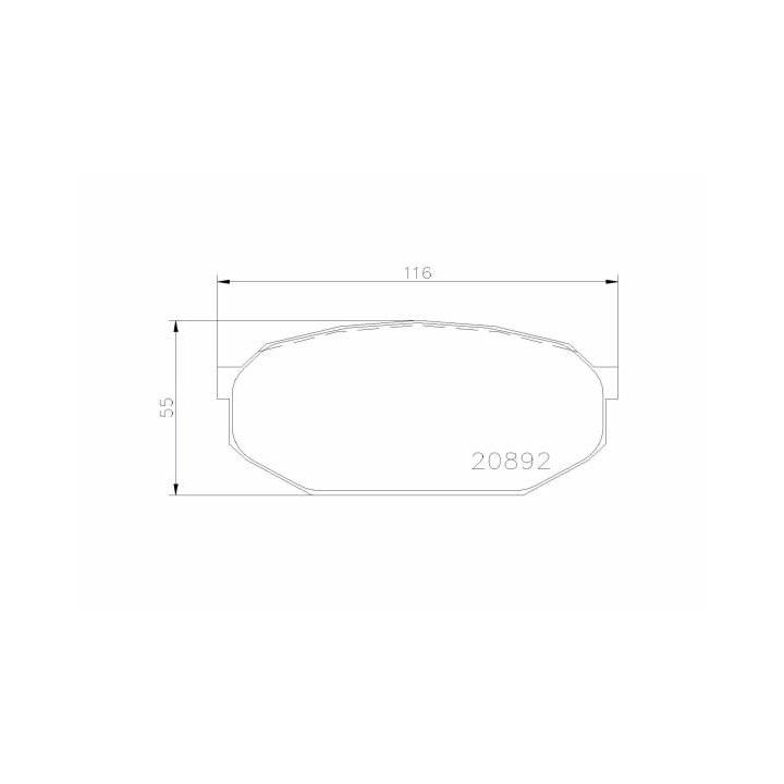 Stabdžių trinkelių rinkinys, diskinis stabdys BREMBO P 54 005