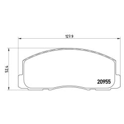 Stabdžių trinkelių rinkinys, diskinis stabdys BREMBO P 54 006
